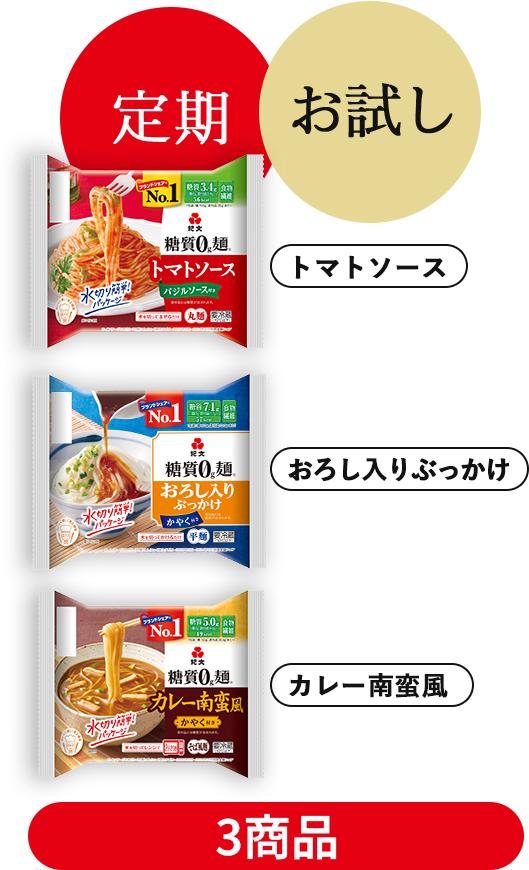 糖質0g麺 (カップ付き) お試し・定期セット